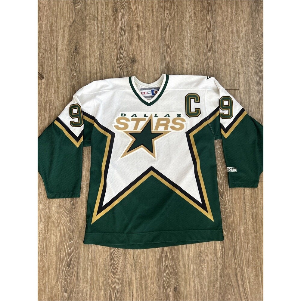 Mike Modano Dallas Stars “C” CCM Hockey Jersey White Autographed NHL 90s Captain